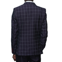 Dark Maroon Slim-fit Checked Suit