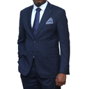 Pin Stripped Navy Blue Suit