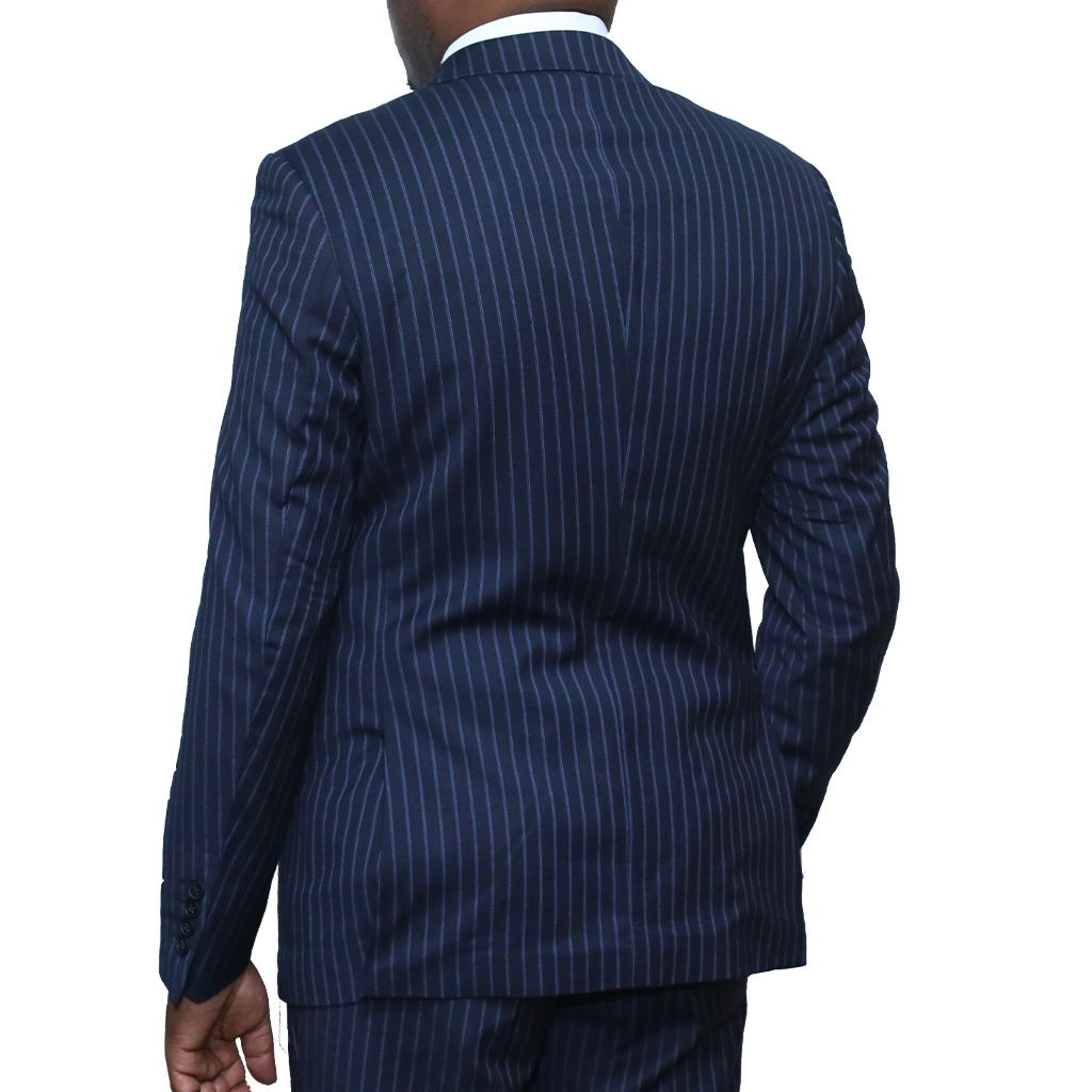 Pin Stripped Navy Blue Suit