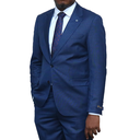 Royal Blue Stripped Suit