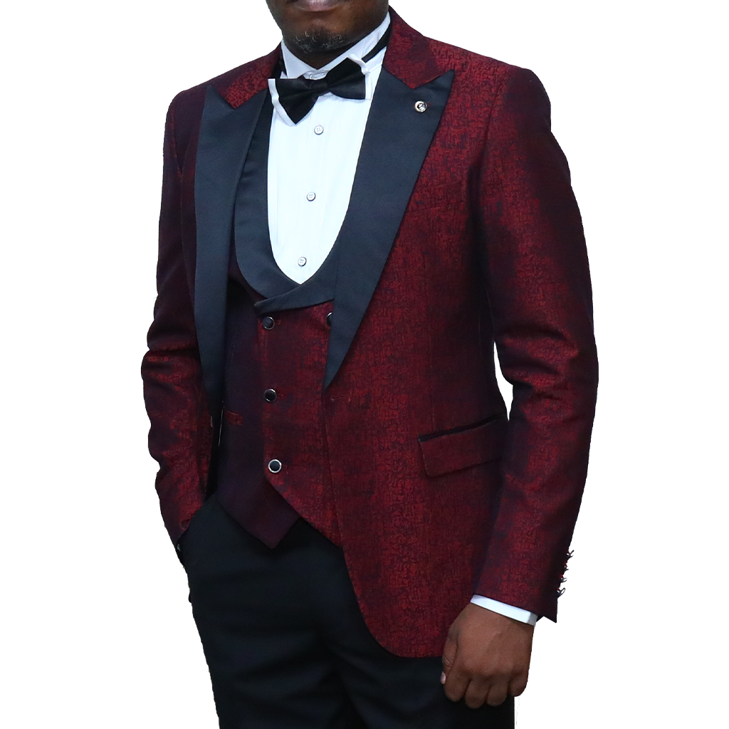 Tuxedo Suit Maroon