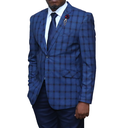 Mix & Match Navy Checked Suit