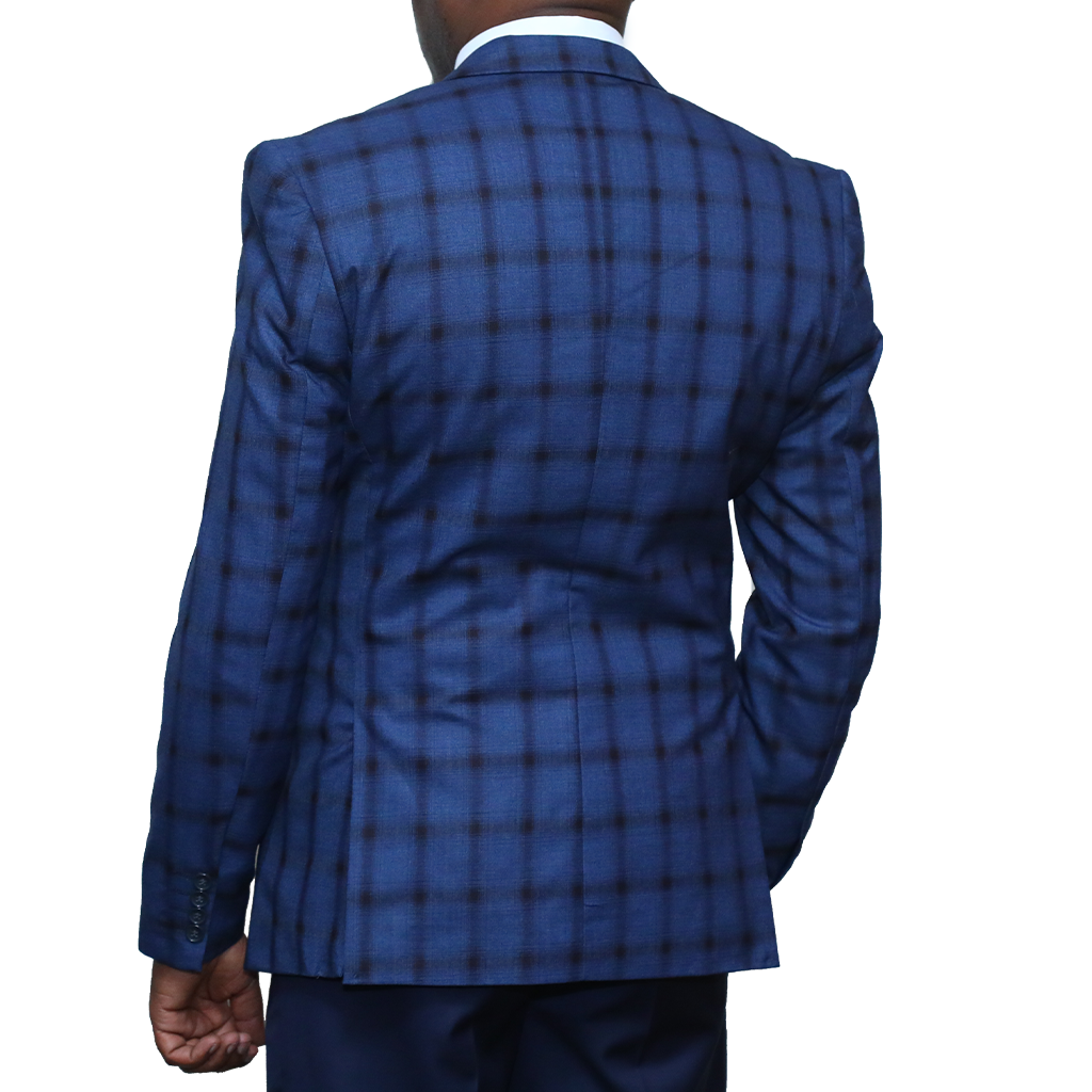 Mix & Match Navy Checked Suit