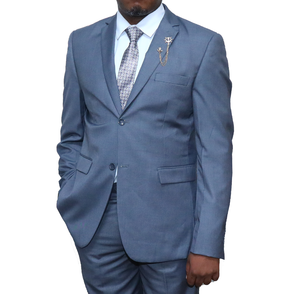 Grey 2 pc Suit Regular Fit