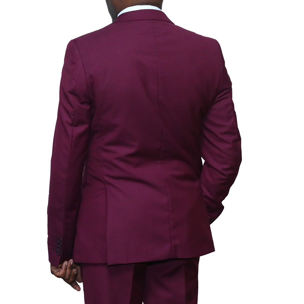 Maroon 3 pc suit Regular Fit