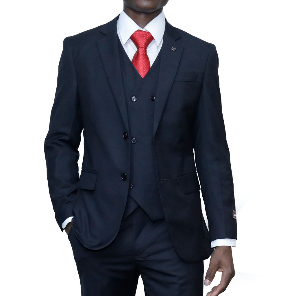 Sky blue 3pc slim-fit suits