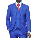 Sky blue 3pc slim-fit suits