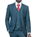 Sky blue 3pc slim-fit suits