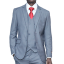 Sky blue 3pc slim-fit suits