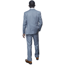 Sky blue 3pc slim-fit suits