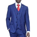 Sky blue 3pc slim-fit suits