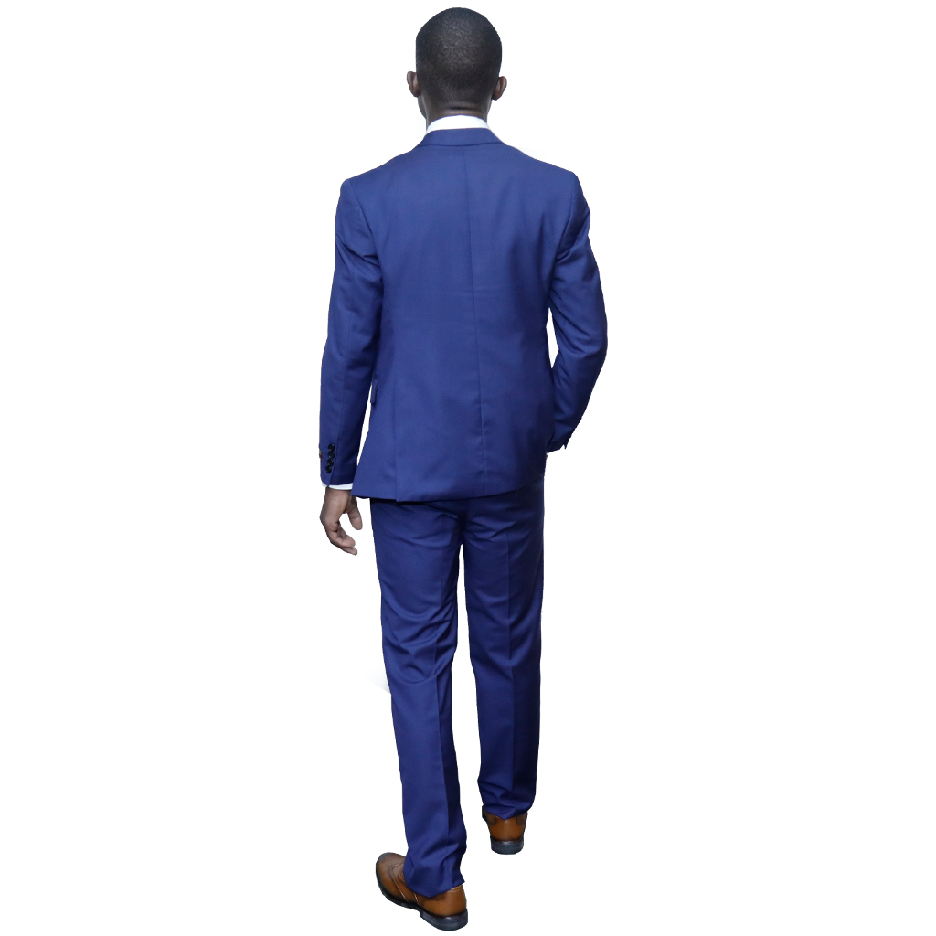 Sky blue 3pc slim-fit suits