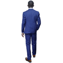 Sky blue 3pc slim-fit suits