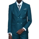Double Breast Slim-fit Olive Green Suit