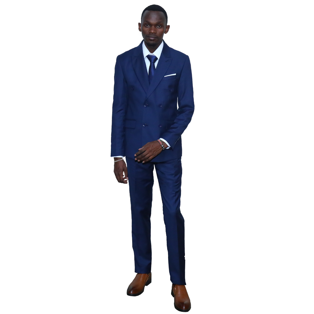 Slim-fit Double Breast Navy Blue Suit