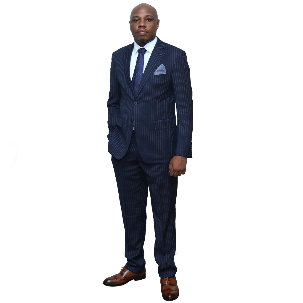 Pin Stripped Navy Blue Suit