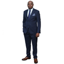 Pin Stripped Navy Blue Suit