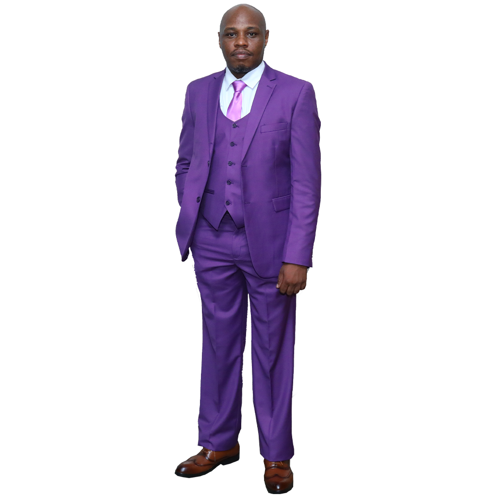 3 pc Purple Suit Regular Fit