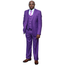 3 pc Purple Suit Regular Fit