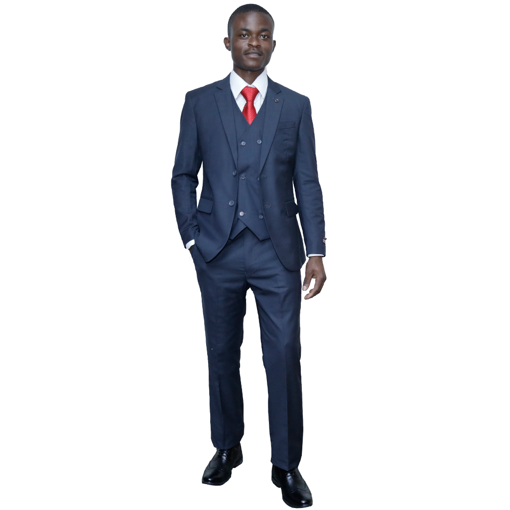 Dark grey slim suits 3pc