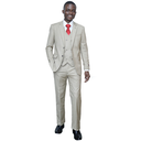 Beige 3pc slim-fit suits