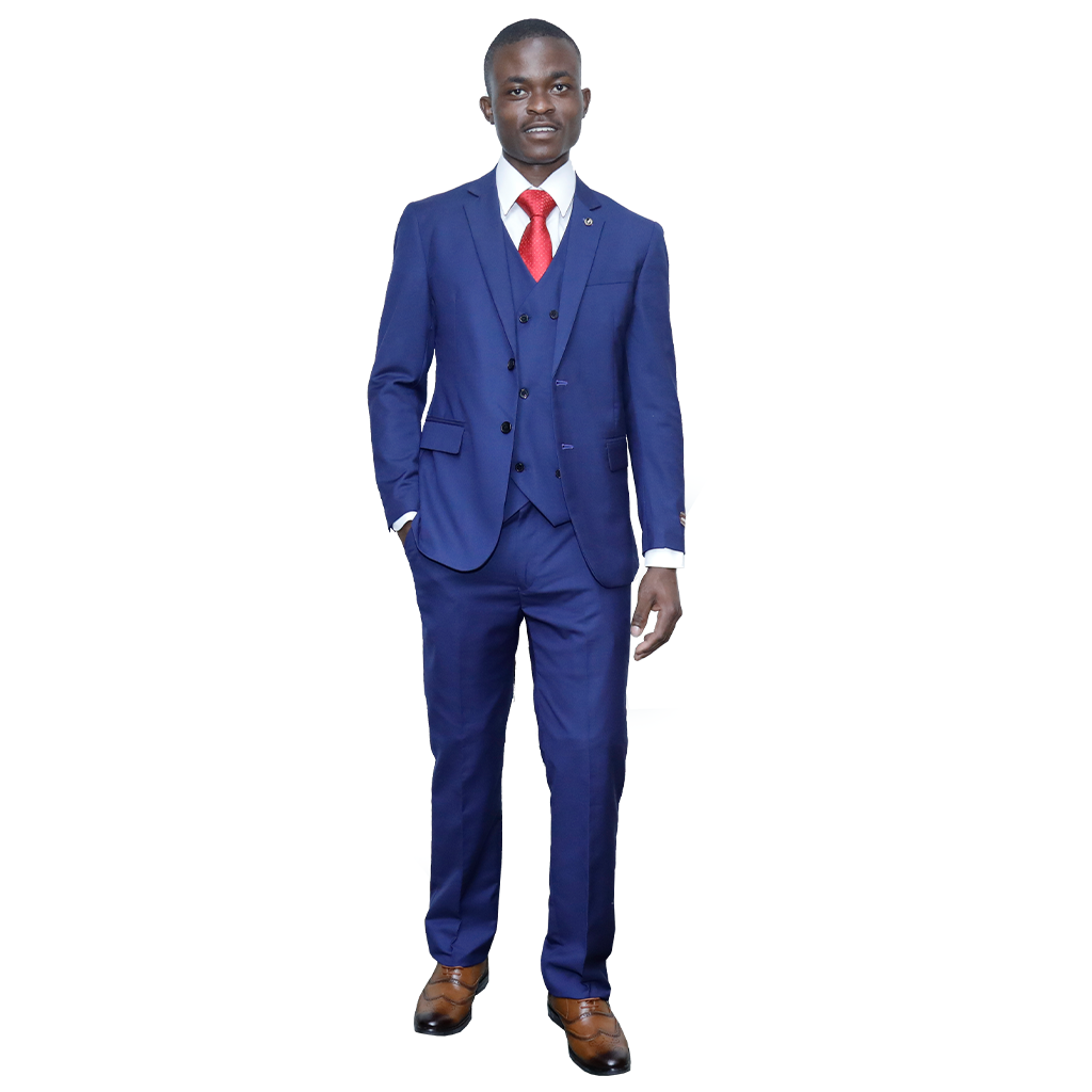 Slim-fit navy blue suits