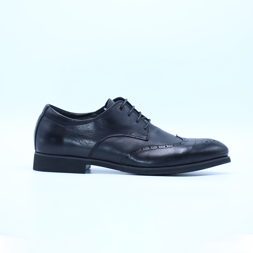 Black Pure Leather Shoes 