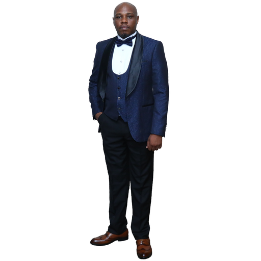 Navy Blue Tuxedo Suit