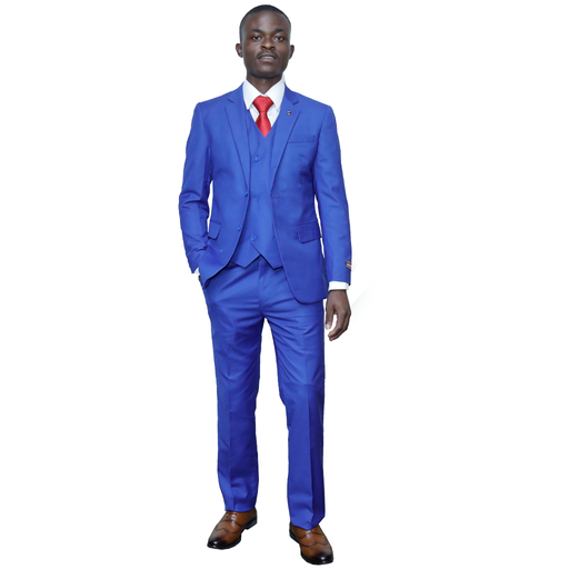 Royal blue slim-fit suits