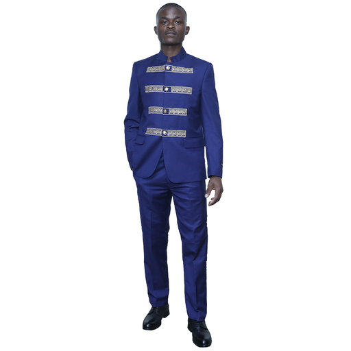 Designer Kaunda suits navy blue