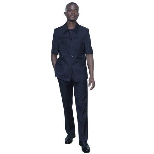 Kaunda suit short sleeves black